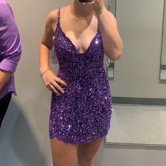 Rachel Allan Homecoming Dress - Purple - Picture 4 of 4